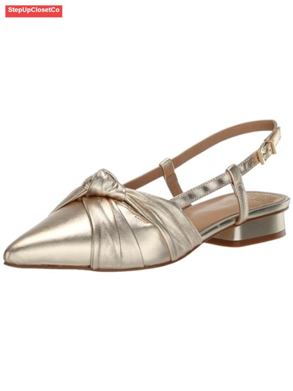 Vince Camuto Women's Jyle Leather Pointed Toe Flat Sandals
